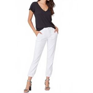 PAIGE  Masyslie Jogger High-Rise Patch Pocket In Crisp White Size 29
